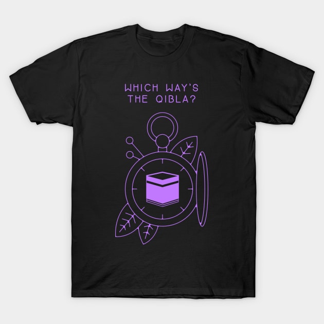 Which Way's The Qibla? - Purple T-Shirt by submissiondesigns